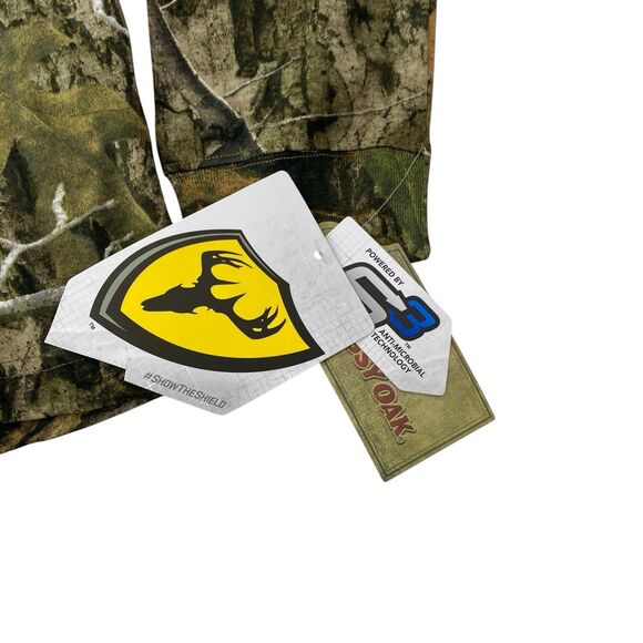 Mossy Oak Camo Print Long Sleeve T Shirt Youth XL Tree Bark Shield Hunting - Picture 3 of 12